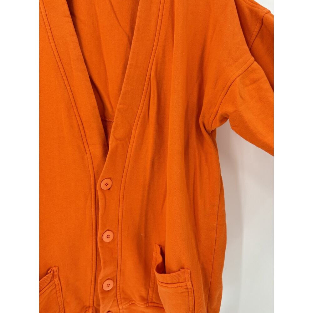 Pasta Vintage Cardigan Sweater Womens L/Xl Orange Button Front Pockets V Neck View 2